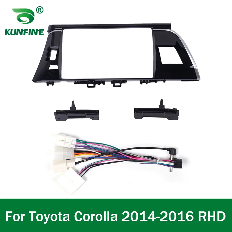 Navigačné stereo automobilu pre Toyota Corolla 2014-2016 Rádio Fascias Panel Rám Fit 2din 10,1 palca v prístrojovej ploche