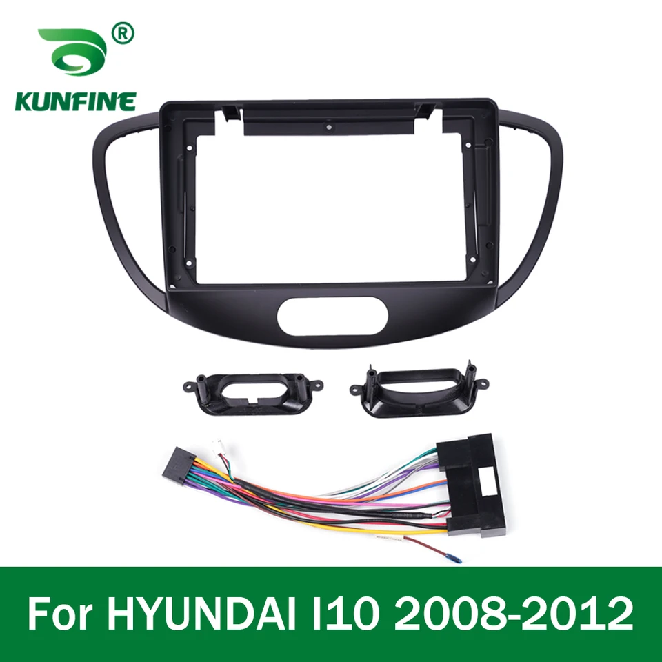 Navigačné stereo CAR GPS pre Hyundai I10 2008-2012 Rádiový fasciálny rám panela Fit 2Din 9 palcov v prístrojovej hlave