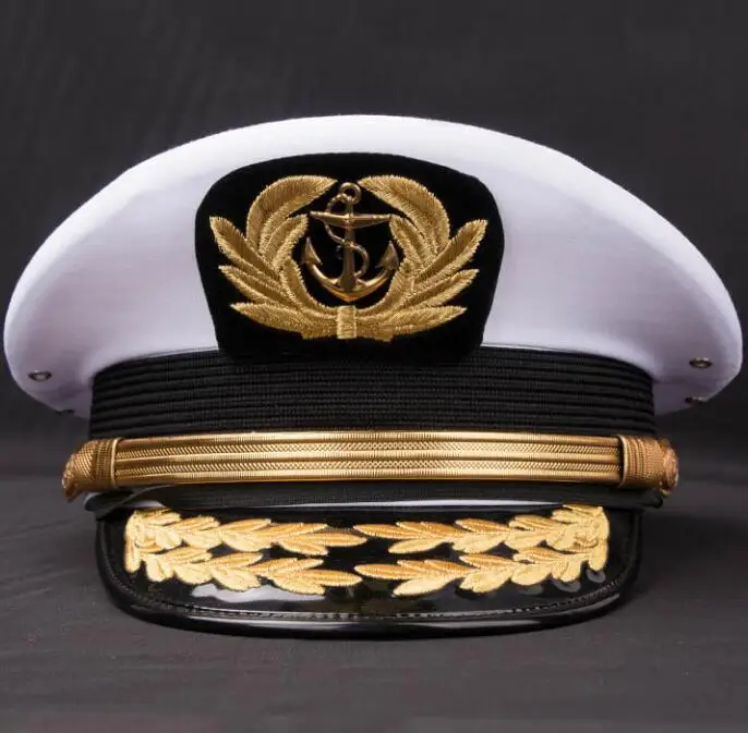 Navigátor Seaman Cap vyšívaný klobúk kapitán mariner mužský dôstojník