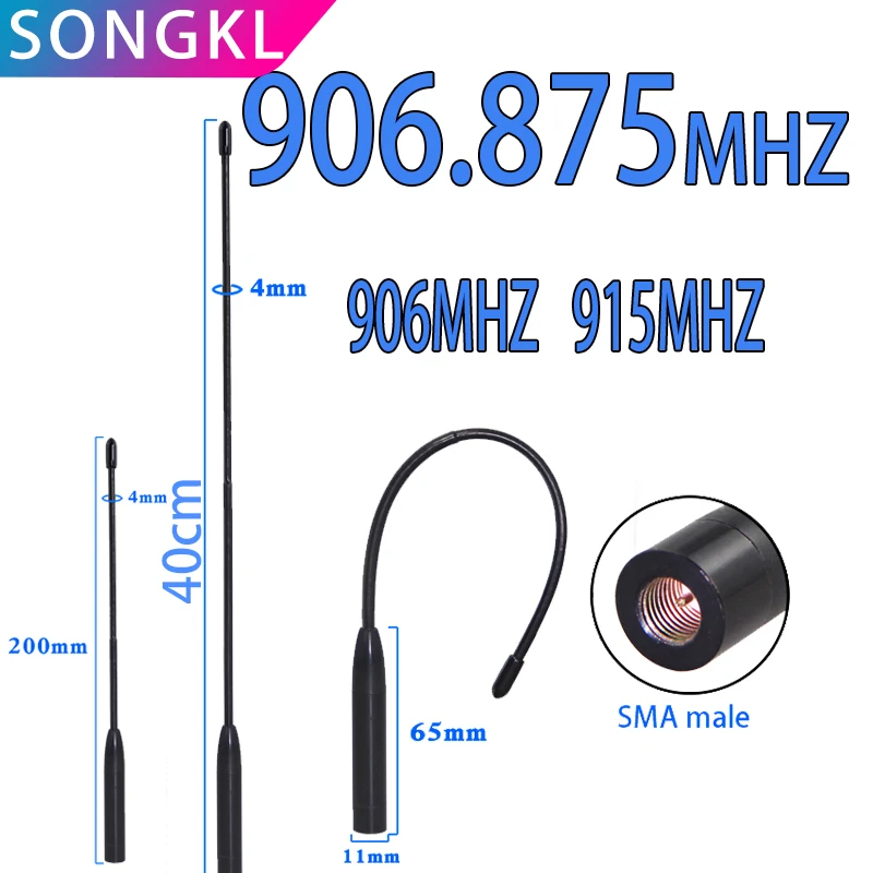 NB-IOT anténny meštastický modul 906,875MHz 915MHz 906MHz Soft WHIP Anténa anti-kolekcia a flexibilné podpory prispôsobené 1pc