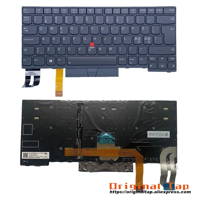 NDC Nordic Backlit Keyboard pre Lenovo ThinkPad T14 P14S Gen 2 5N21B08374 5N21B08411