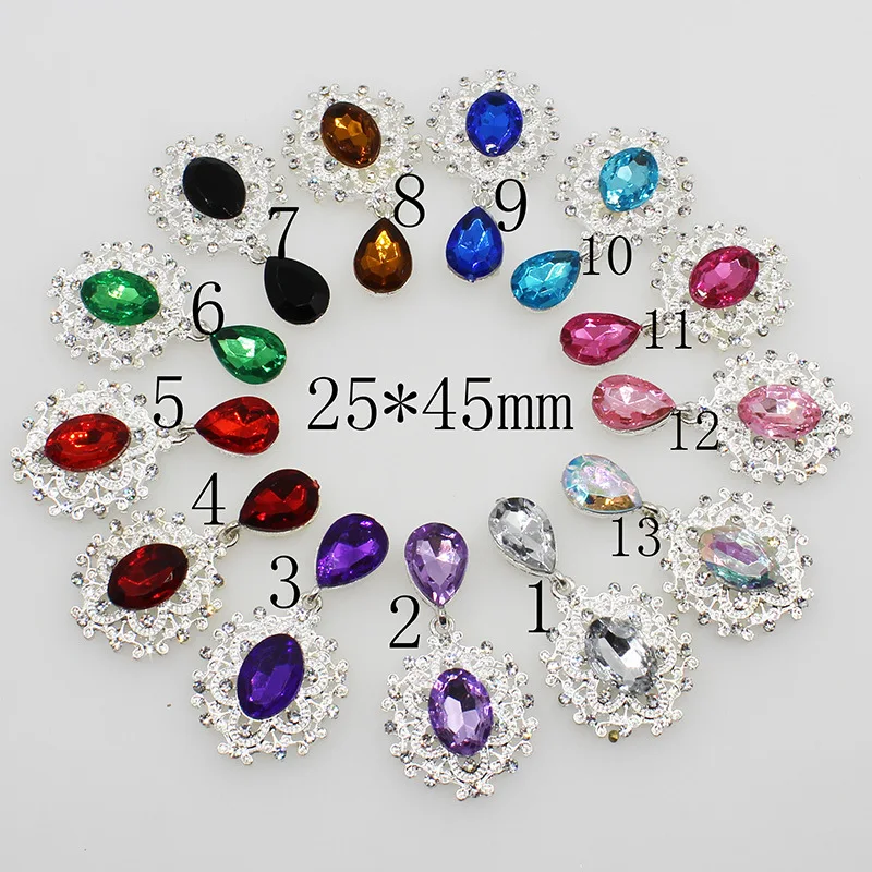 Ndelicate Shining Brošňa 45*25 mm 10ks/set krištáľové doplnky móda nádherná svadobná pozvánka Kreatívna dekorácia