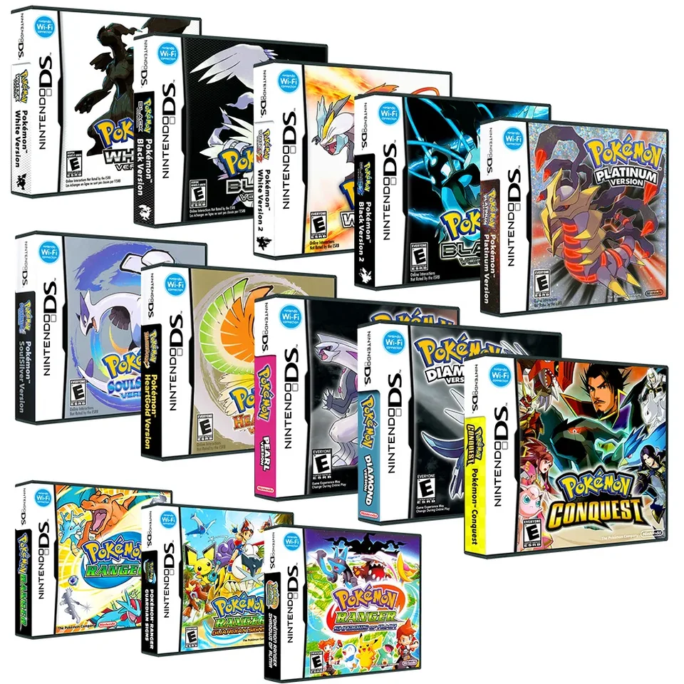 NDS Game Card Pokemon Single Card Black Box Pokemon US Version English Game