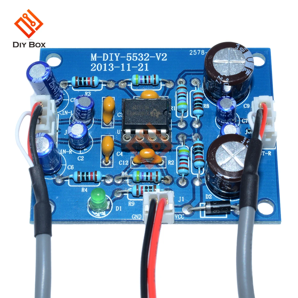 NE5532 OP-AMP Stereo zvukový zosilňovač Modul Zosilňovač pre reproduktory DIY Kit