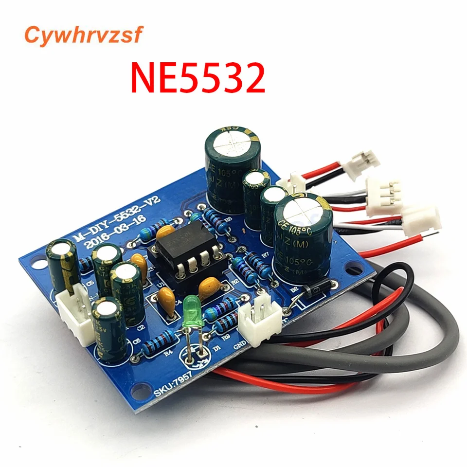 NE5532 Predpätie amplifikácie tónovej dosky na prednú dosku Výmenný OP AMP Single Power Supply DC12-35V