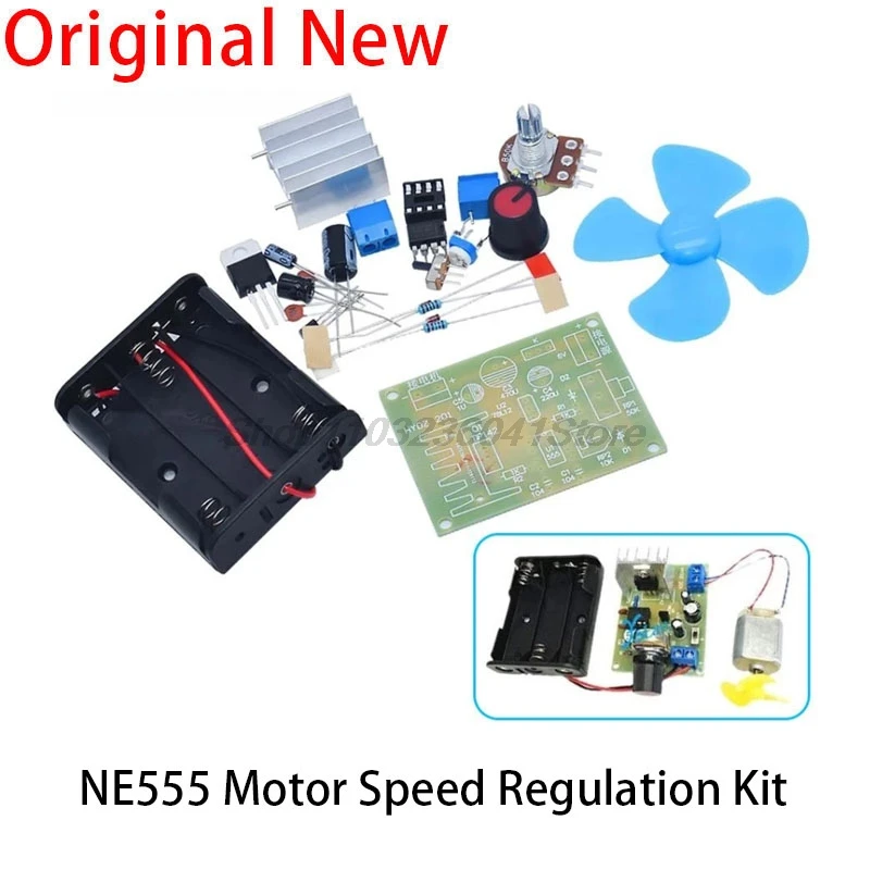 NE555 Motorická regulácia regulácie súpravy DIY Výučba Elektronická výrobná technológia Testovanie Zamieňanie Zváranie