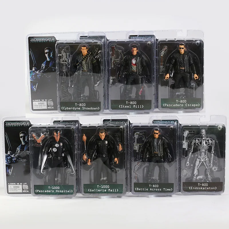 NECA Terminátor T-800 T-1000 ENDOSKELETON ACTION FICE MODEL COLLECT Zbierka darčekov Figurine