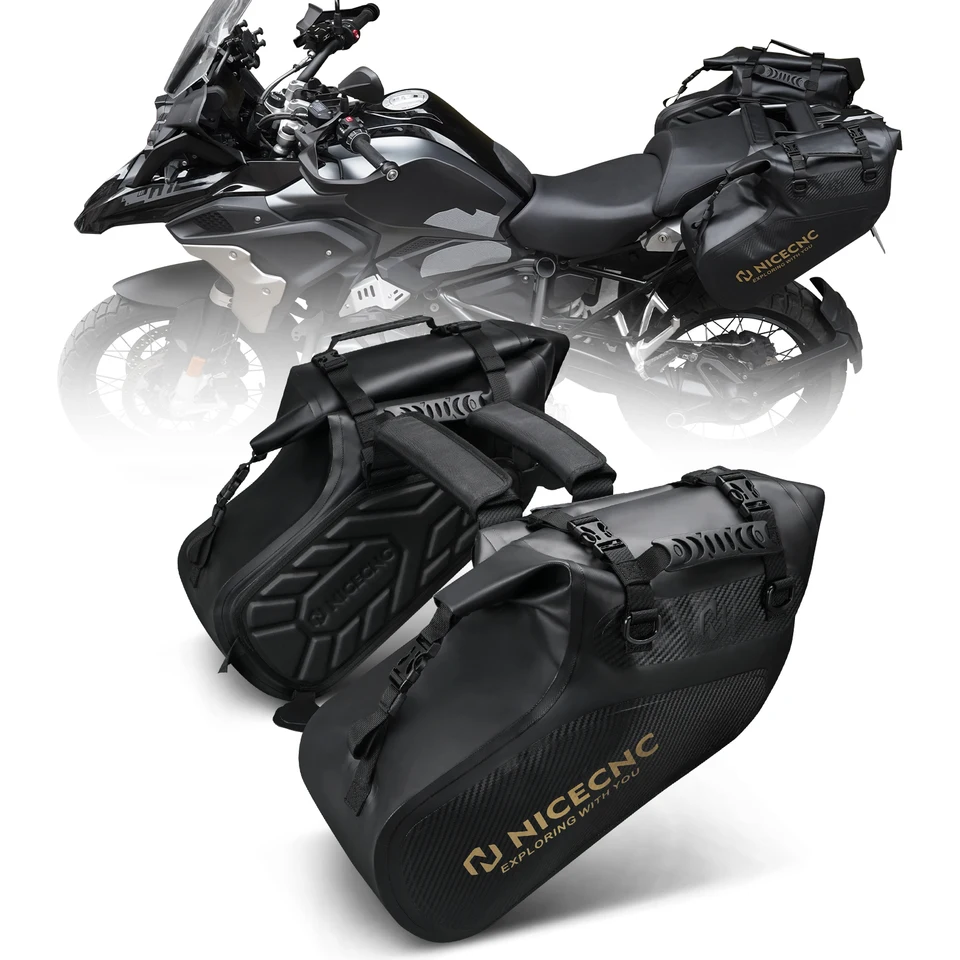 NECECNC 28L Motocykel Saddlebag Vodotesné vyhrievané rezistentné bočné tašky pre motocykle pre BMW R1200GS R1250GS Dual Sport Moto Pannier