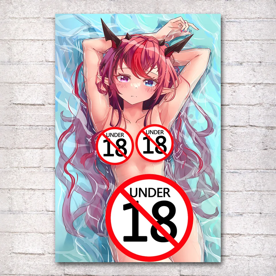 Necenzurované anime nahé sexy dievča plagát manga nástenné výtlačky maľba maľba