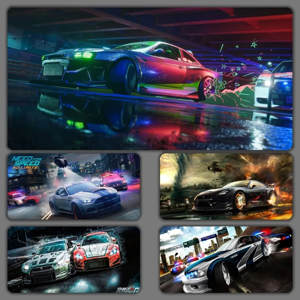Need for Speed ​​MousePad Veľký herný výpočtový počítač PC PC Klávesnica Myš