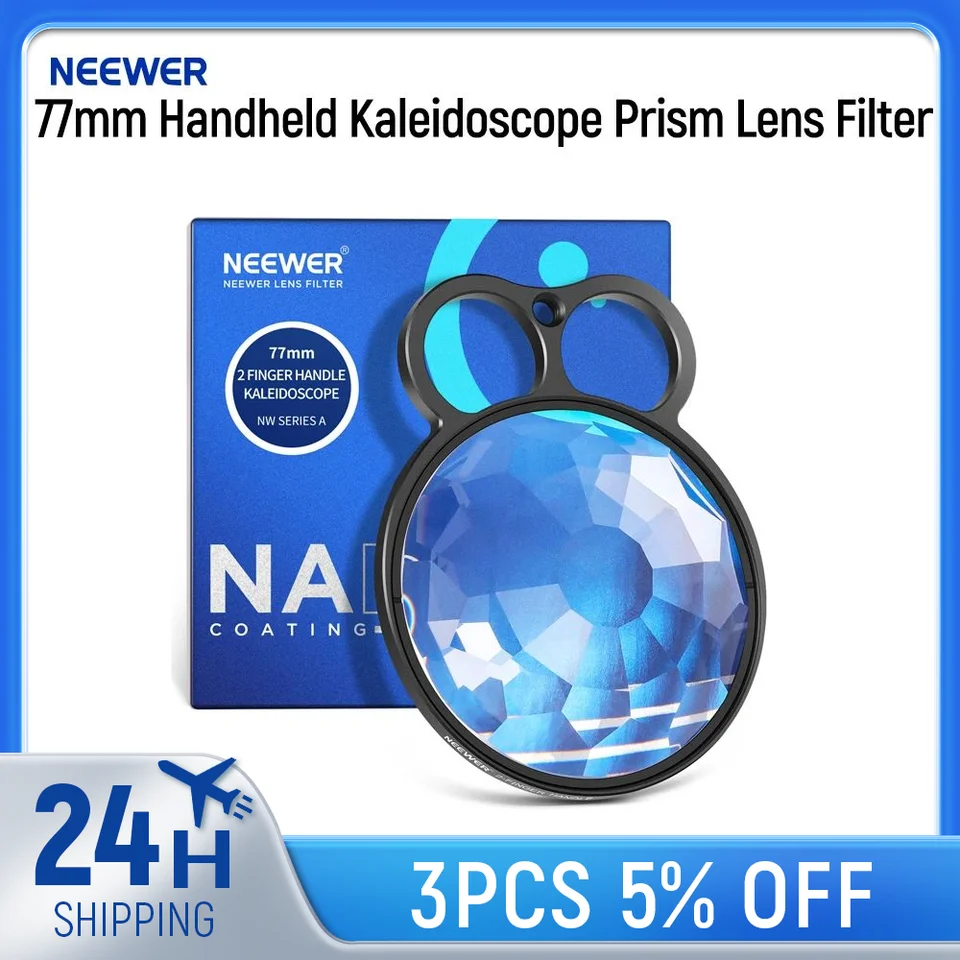 Neewer 77 mm vreckový kaleidoskop Prism Lens Filter, Filter šošovky pre sklenené hranolové hranol