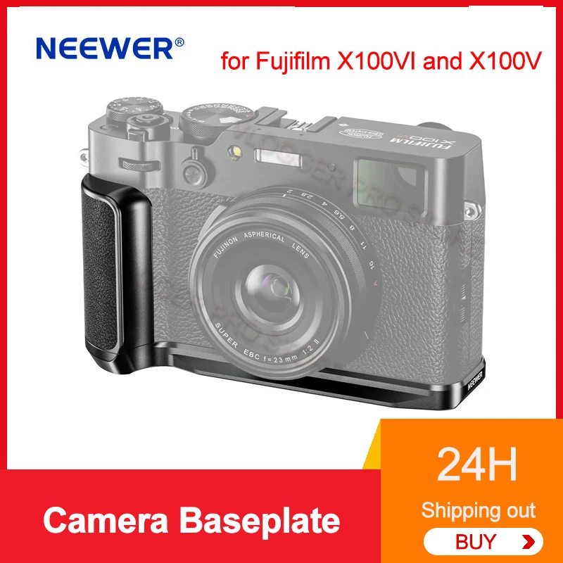 Neewer Retro Camera L Shape Držiak s rukoväťou pre Fujifilm X100VI X100V Fotoaparát základná doska s typom ARCA pre vlogging CA083