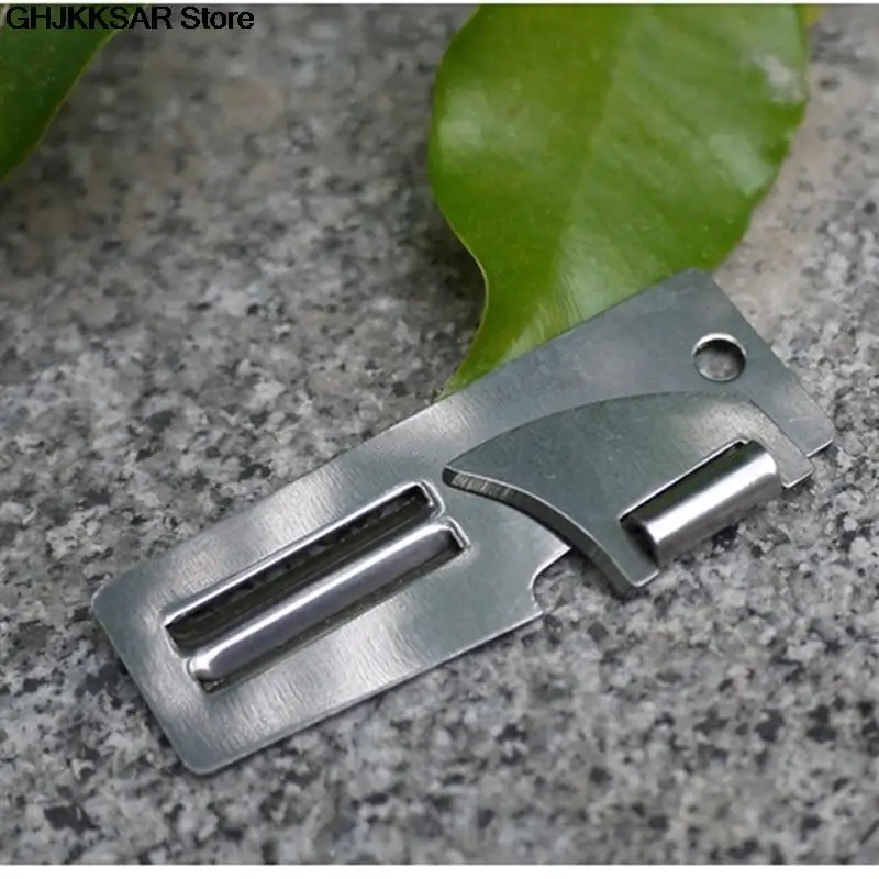 Nehrdzavejúca oceľ 2 v 1 EDC Pocket Multi Tool Outdoor Cant Oprite ovocné multišpeurice Cutter 2 \ 