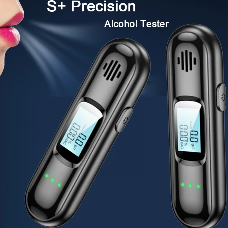 Nekontaktný alkoholový tester s LED digitálnym displejom alkoholmeter USB Nabíjateľná presnosť Diagnosticový diagnostický nástroj