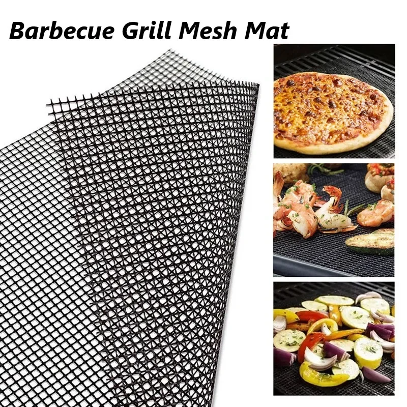 Nelepiteľné grilovanie sieťoviny Opätovne použiteľná tepelná odolnosť BBQ pečenie čistá podložka kuchynská varenie fajčiar BBQ Mat Liner Accessorie BBQ Tool