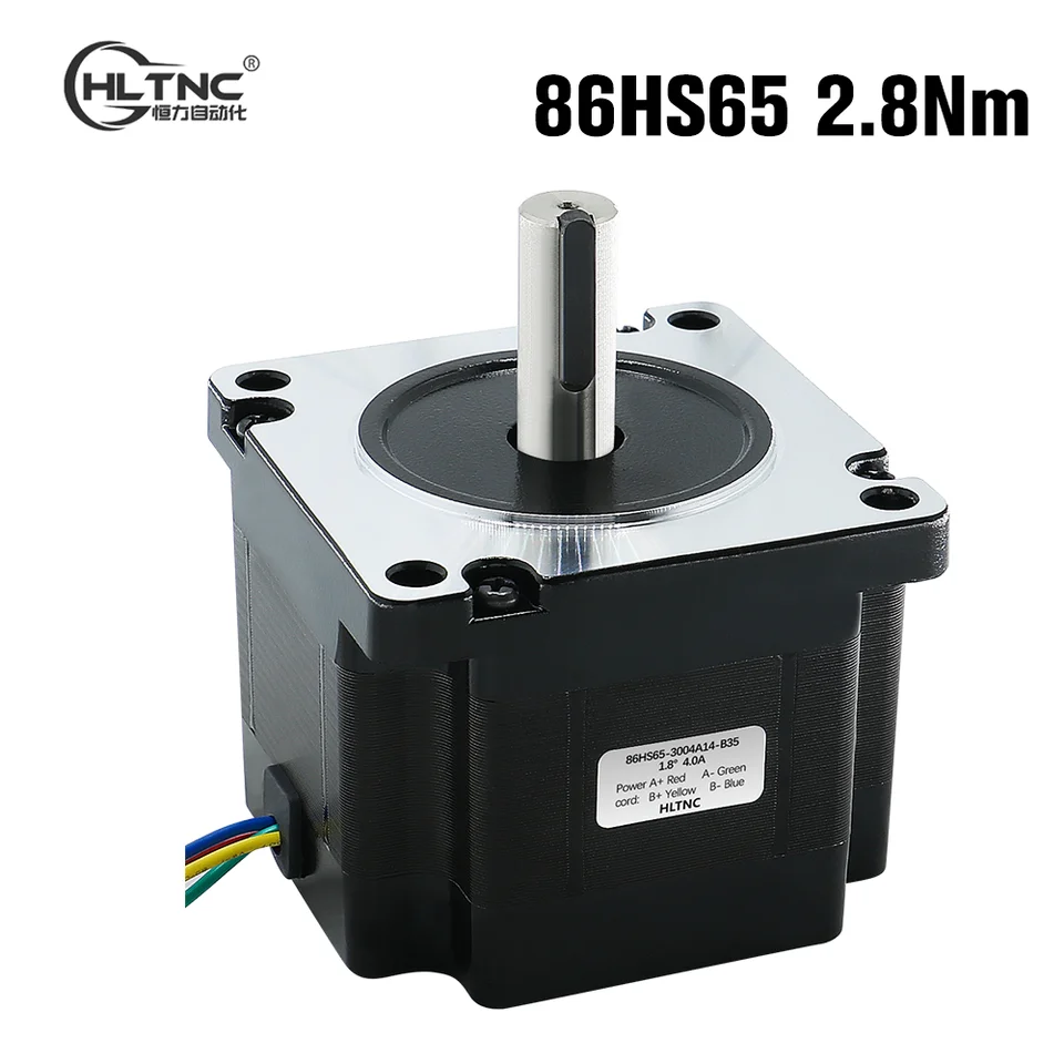 NEMA 34 4 Olovo 2 fázový hybridný krokový motor 86HS65 2,8 NM 3A Priemer 14 mm NEMA34 Krokpingový motor 65 mm pre CNC gravírovací stroj