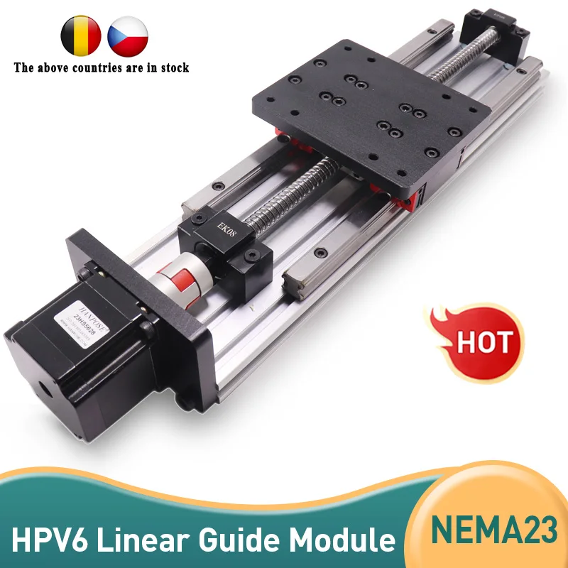 NEMA23 HPv6 Lineárny modul loptička SFU1204-400MM 600 mm s lineárnymi vodiacimi histormi HGH15 HIWIN 2,8A 23HS7628 Krokový motor