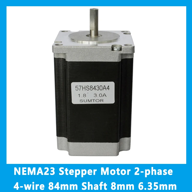 NEMA23 Krokový motor 2-fázový 4-drôtový 84 mm hriadeľ 8 mm 6,35 mm krútiaci moment 2,2 NM 1,8 stupňa 3A 24 V Single a dvojité hriadeľové gravírovanie motora