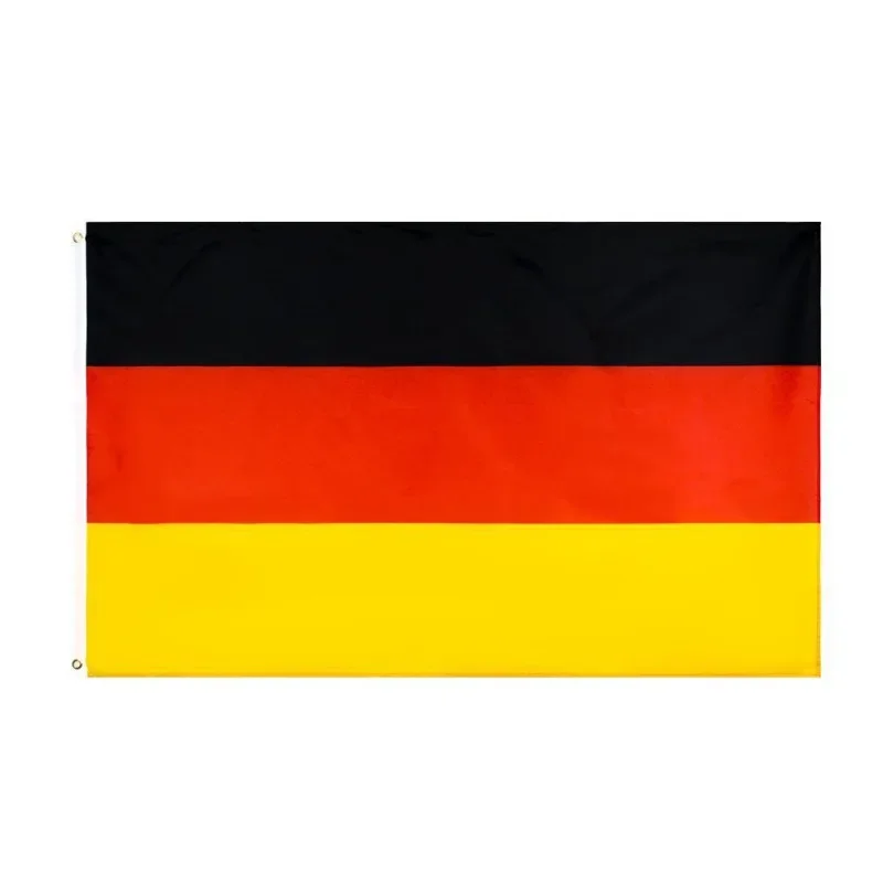 Nemecko vlajka 90x150cm visiaci polyester čierna červená žltá de deu nemecká deutschland nemecká vlajka na dekoráciu