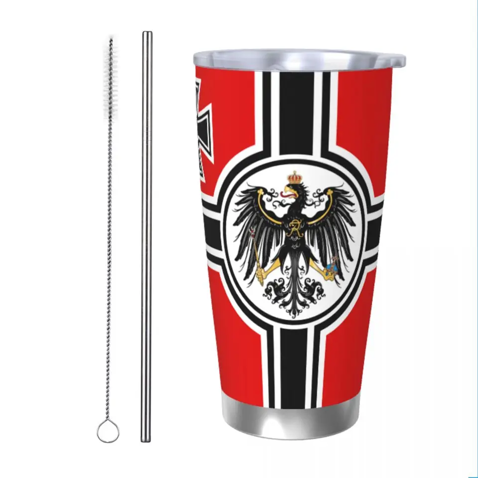 Nemecká DK Reichská ríša vlajky Pumbler vákuum izolované Nemecko hrdé kávové šálky vákuum banka smoothie čajový hrnček fľaša s vodou