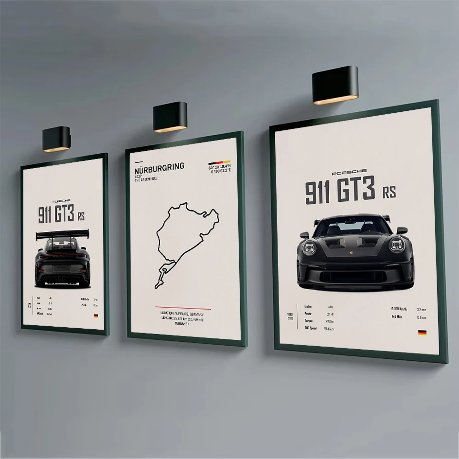 Nemecký luxusný športový automobil plagát Pop Wall Art