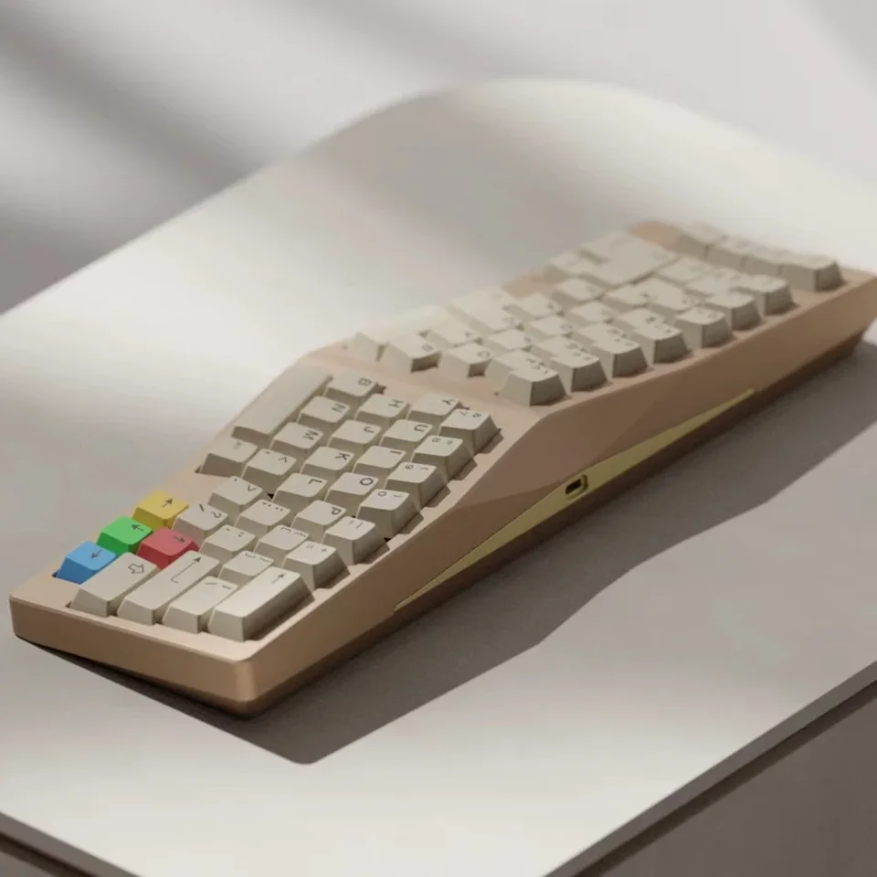 Neo Ergo Alice Mechanical Keyboard Hliníková súprava bezdrôtového tesnenia Tri-režim Hot-Swap Custom 60% ergonomická kancelárska herná klávesnica
