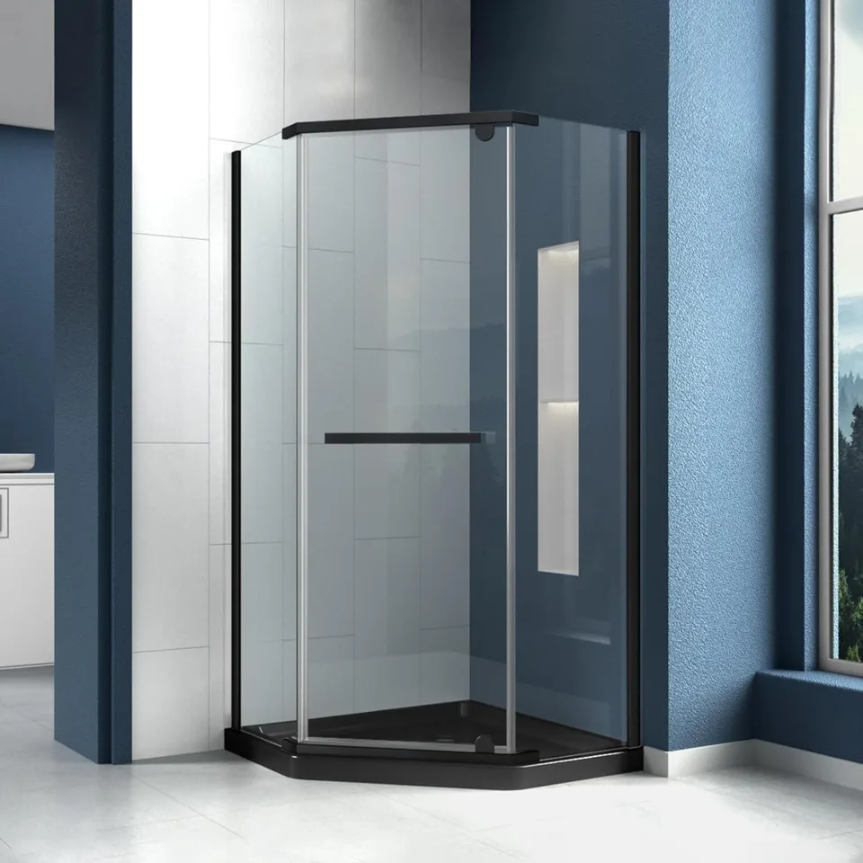 Neo-uhlové sprchové dvere 38 palcov. D x 38 palcov.