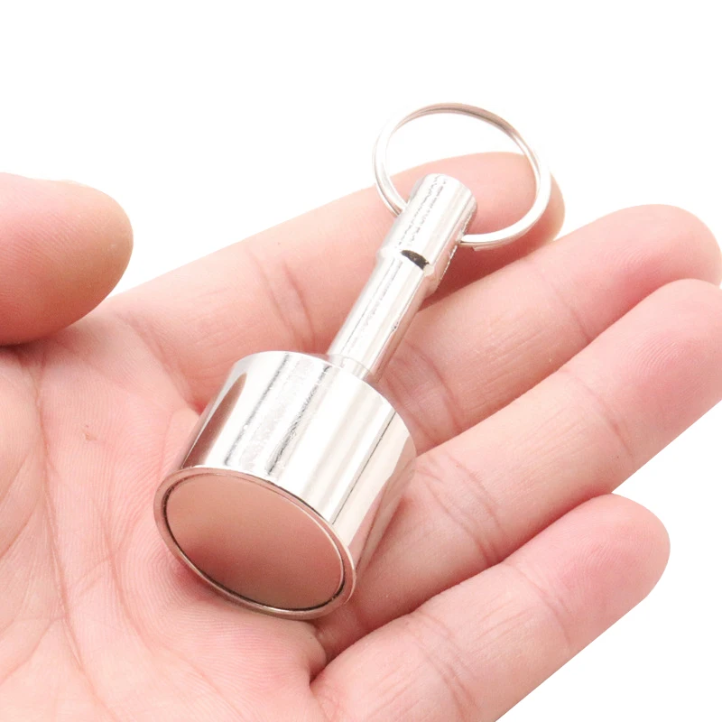 Neodymium magnet kľúča Kľúčenka Magnetická hmotnosť prívesok Silné magnetické sponky s magnetovým krúžkom z nehrdzavejúcej ocele pre náhrdelníky Keychain