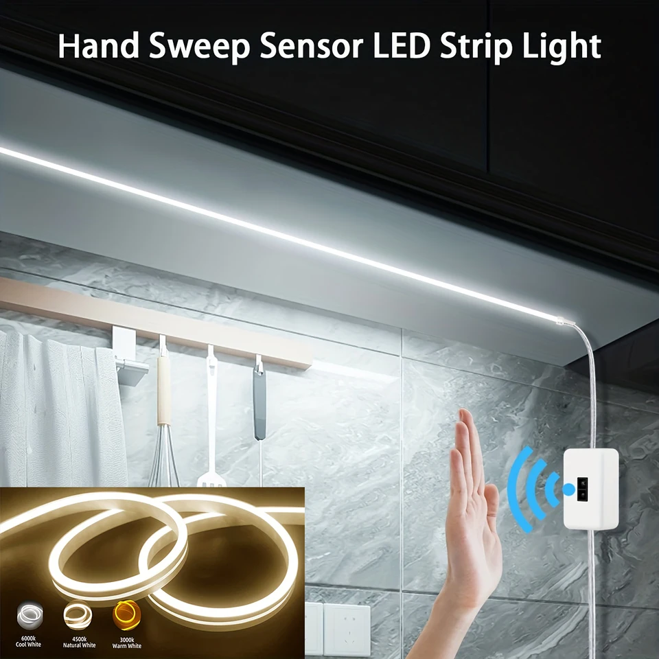 NEON LED Svetlo prúžk 5V USB Sensor Snímač stmieva