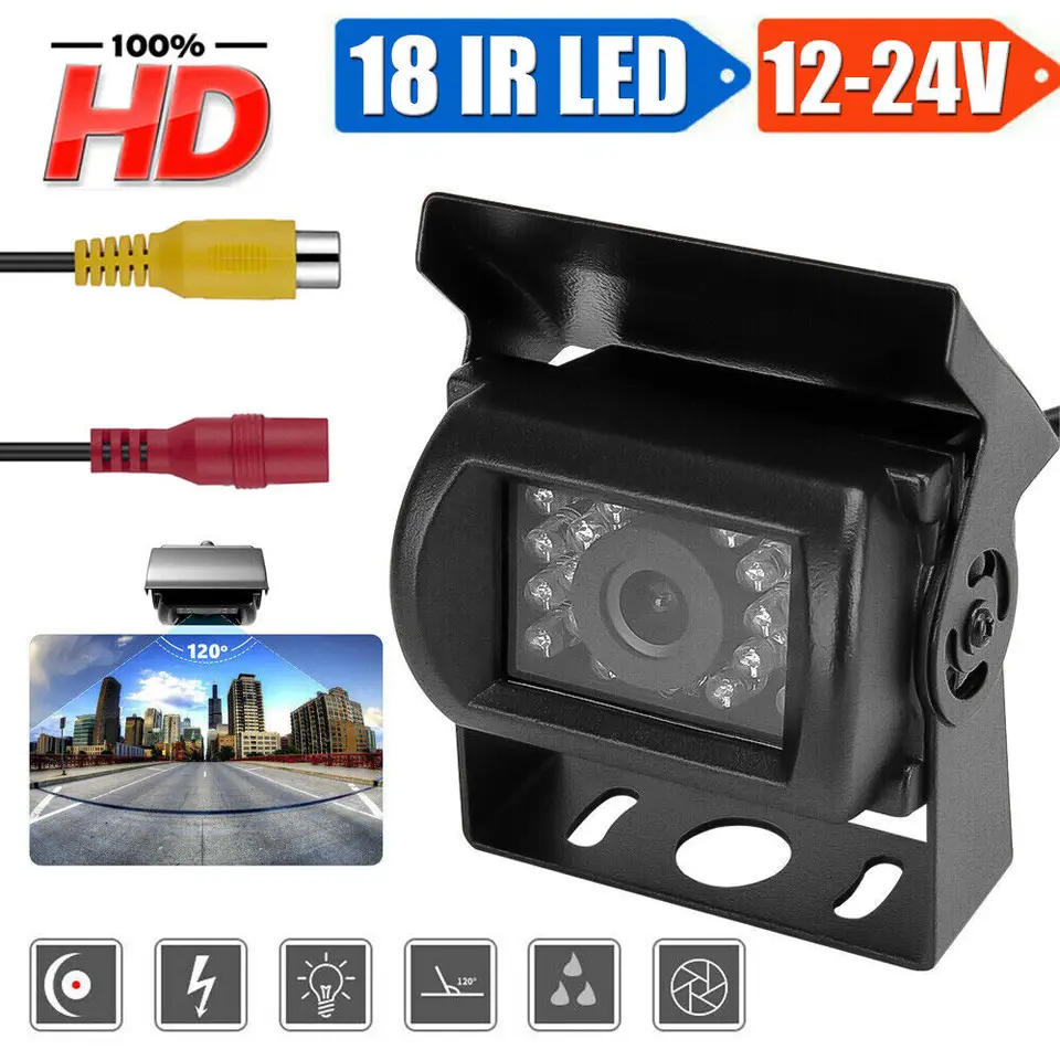 Nepremokavá kamera pre autobusové vozidlo Van 18 CCD IR Night Vision RCA Zadný pohľad zálohovanie