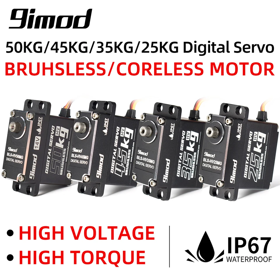 Nepremokavá kefka bez kefy 51 kg 50 kg 45 kg 35 kg 25 kg 180 stupňov hliníkového digitálneho servo metalového zariadenia pre robot Traxxas SCX10 RC
