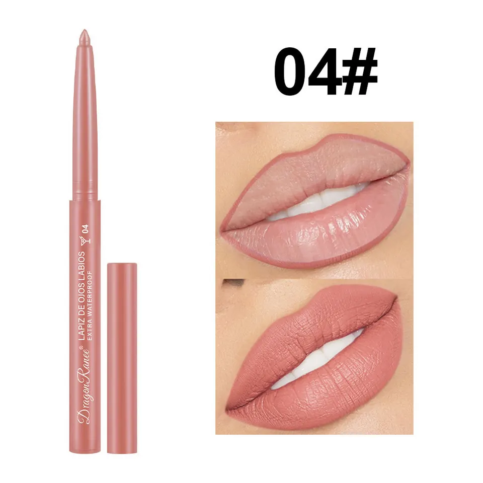 Nepremokavá matná lipliner ceruzka Sexy červený kontúrový pier na pery tyčinky Trvalá zvlhčujúca nelepivé šálky pery make-up 12Colors
