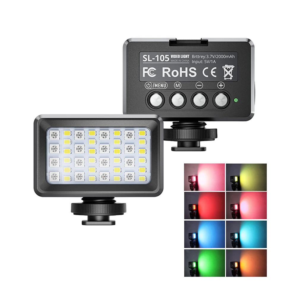 Nepremokavá výplň svetlo Mini LED potápačské svetlo 5600k ± 200 000 pod vodou 40 m vstavaná batéria pre podvodnú fotografiu Video nahrávanie
