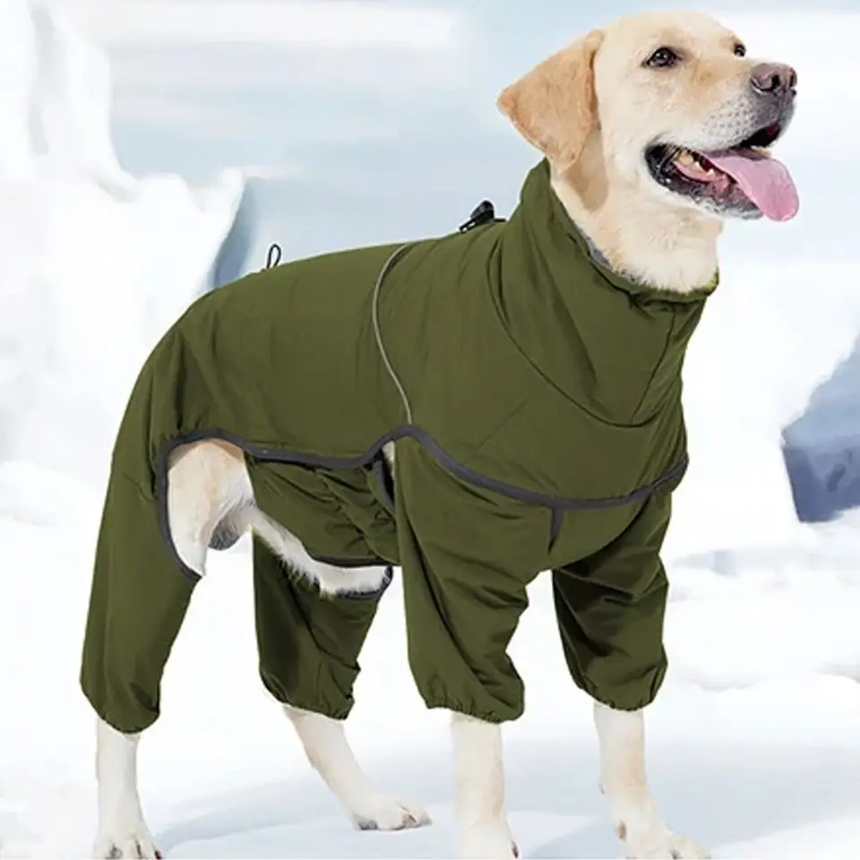 Nepremokavá zimná bunda psov Turtleneck Cold Proof Dog Zimné oblečenie Zhruba reflexný pás Dizajn domáce zviera