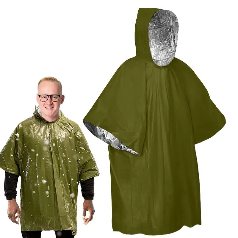 Nepremokavé dospelé pláštenky Daži Men Rain kabát bunda s kapucňou Poncho na vonkajšie turistické cestovanie rybárskym rybárskym odevom Rainwear