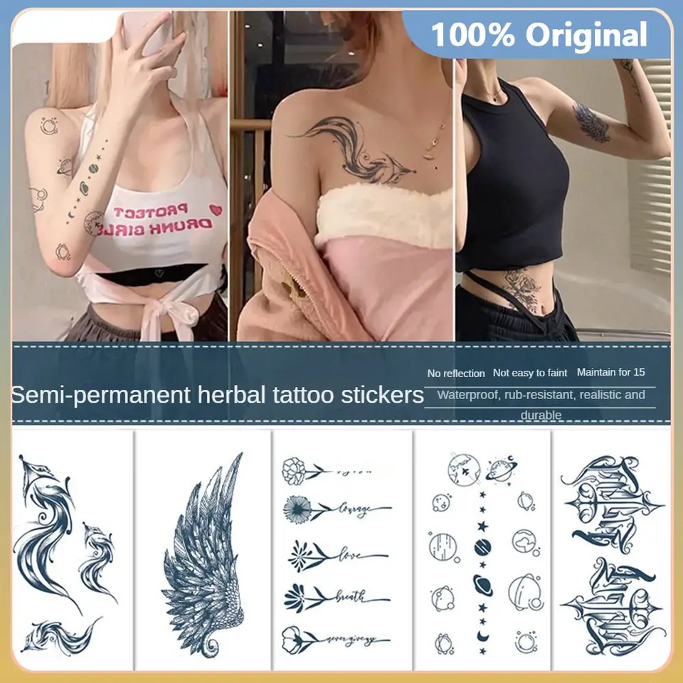 Nepremokavé dočasné tetovacie nálepky Moon Hill Forest Star Fake Tetto Flash Tatoo Tatouage Body Art Ručné nohy pre dievčatá Men