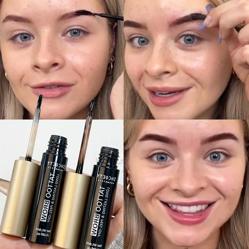 Nepremokavé odlepené obočie Gel Tint Tint Semi Permanentné odtrhnutie z tetovania obočia Zlepšenia prírodného trvalého farbenia kozmetiky obočia