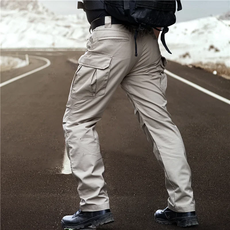 Nepremokavé vojenské tréningové taktické nohavice Men Outdoor Adventure Tousers Nohavice Mnoho vreciek nákladné nohavice