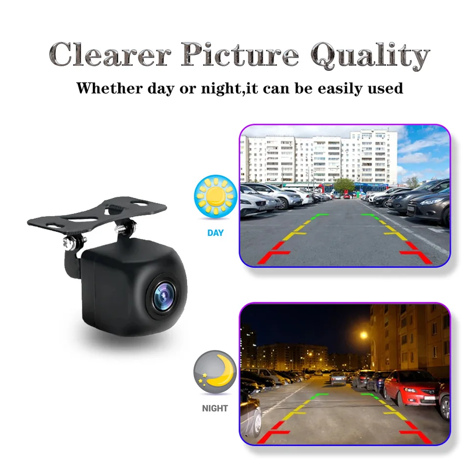 Nepremokavý automobil Zadný fotoaparát AHD záložná kamera 170 ° Full HD Night Vision Zálohovanie vozidla Reverzná predná kameru