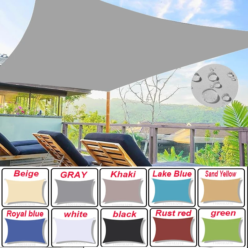 Nepremokavý slnečný prístrešok Sunshade Ochrana tieň plachta kemping kemping tieň handrička veľká pre vonkajšiu záhradnú terasu