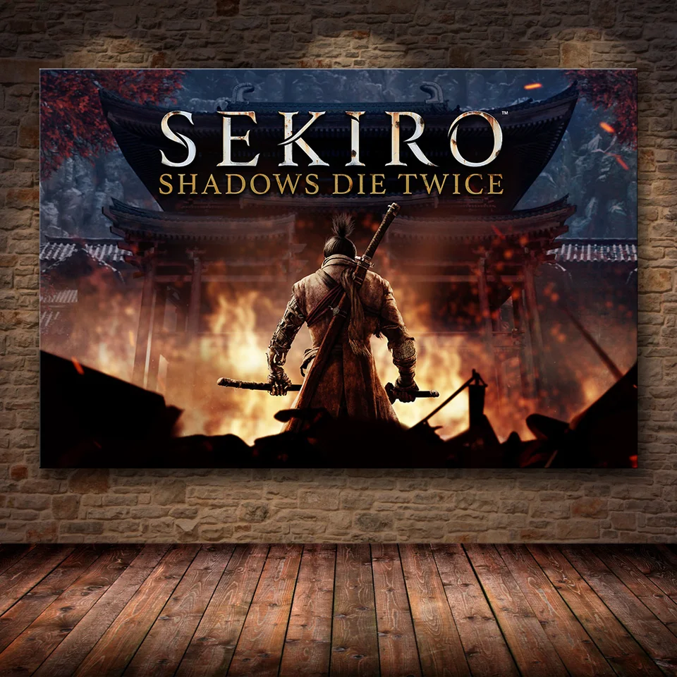 Neprešklikovaný na výzdobu plagátu maľba Sekiro: Shadows zomie