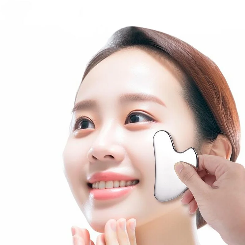 Nerezová oceľ Guasha Scraping Board Masáž Škrabka natiahnutie zdvíhacieho Gua Sha Facial Nástroj na relaxáciu v kúpeľoch očí v kúpeľoch