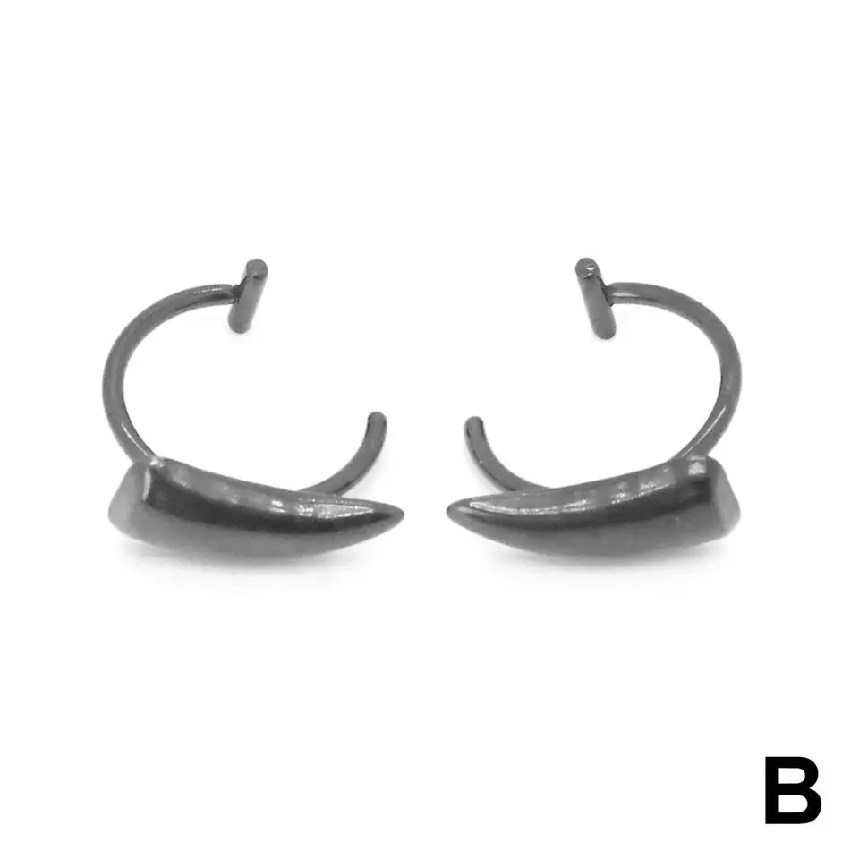 Nerezová oceľ personalizované tesáky falošné pery Piercing Piercing Pierting Piertry Body Style Halloween Cyberpunk Holiday Gothic Jewelry W9F0