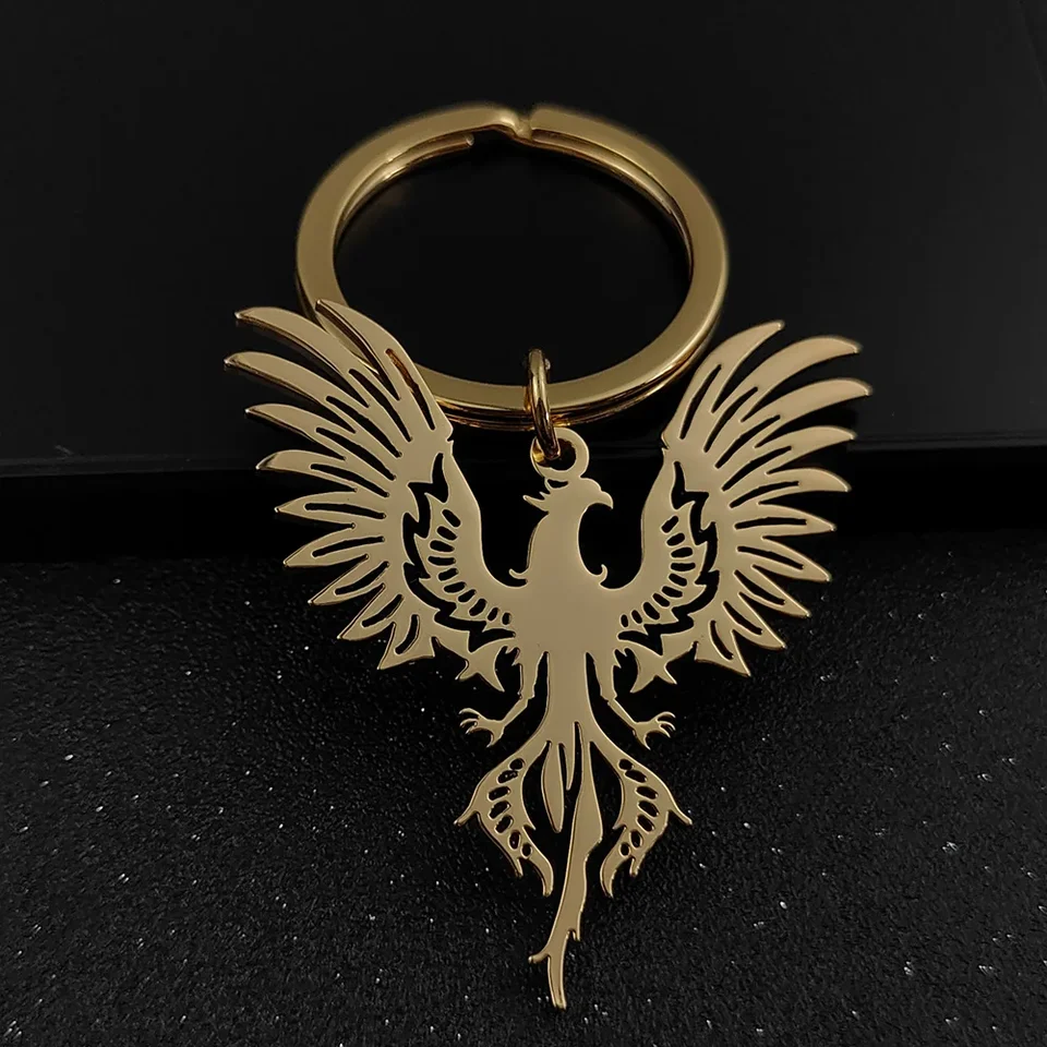 Nerezová oceľ Phoenix Pendant Keychains