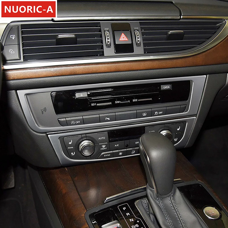 Nerezová stredná konzola CD Ráme CD DECORÁCIA TRESTA PRE AUDI A6 C7 2012-2018 LHD STYLING V interiérovom príslušenstve