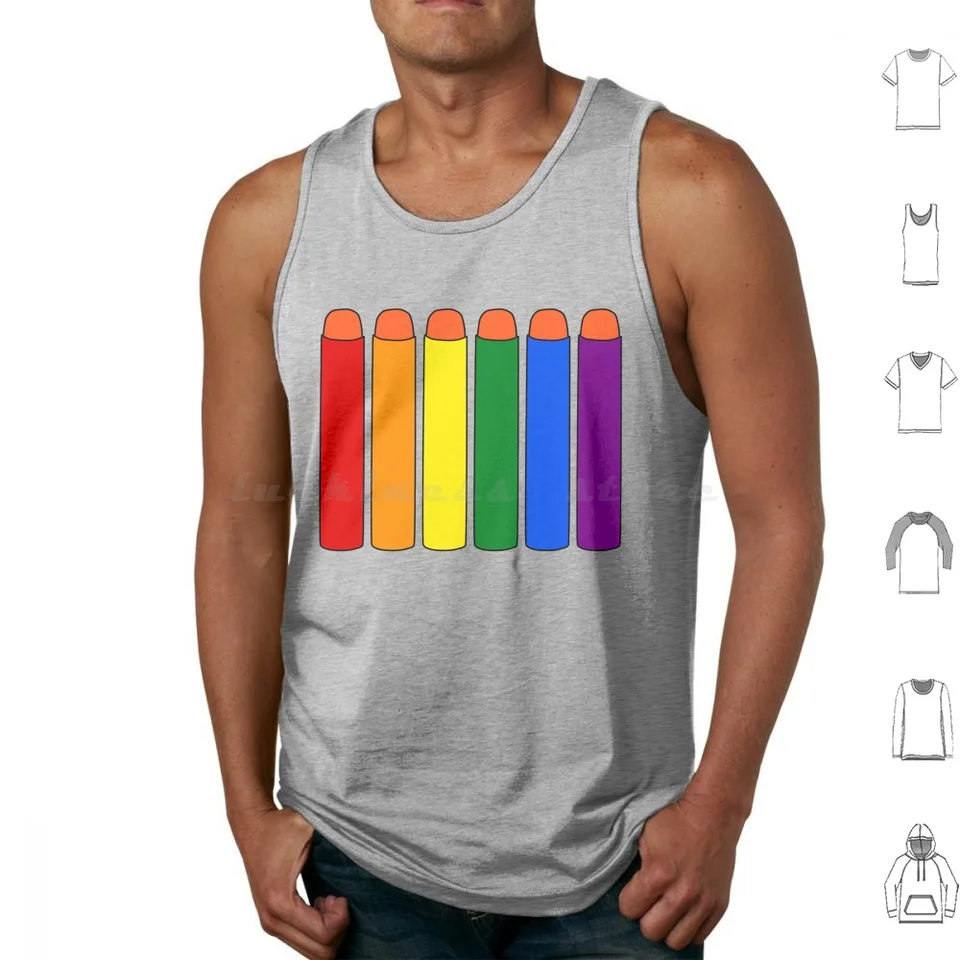 Nerf Design-Rainbow Dart Tank Tops vesty bez rukávov Nerf Nerf Nerf Gun Nerf Nerf Nerd