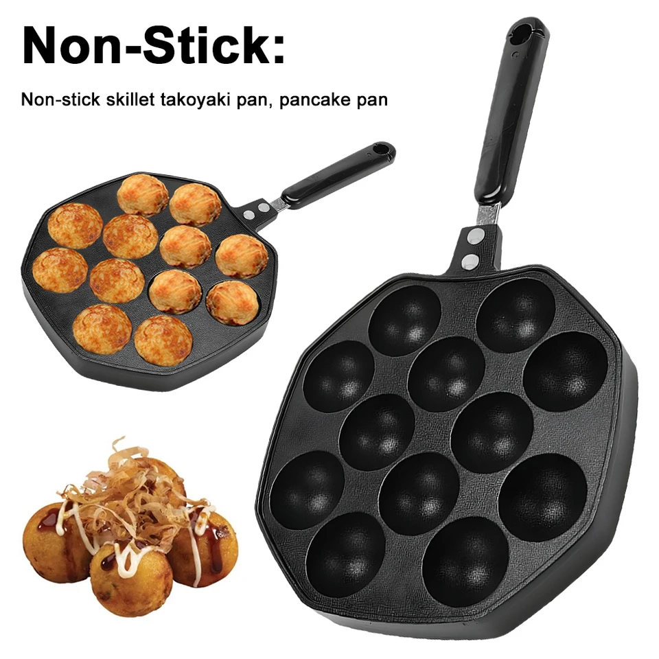 NESTICK TAKOYAKI PAN 12 ČASOVÝCH VÝSLEDKOV GRILING Panva Cooking Takoyaki Maker Takoyaki Grill Pankový tanier na pečenie varenia