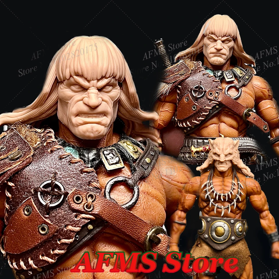 Nestratný 1/12 Zberacia figúrka zberu hlavy Barbarian Conan Frazetta Darkwolf Dark Night Wolf Fit 6 