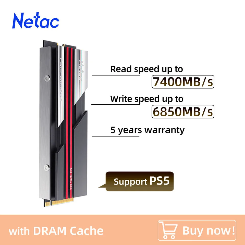 NETAC SSD 1TB 2TB 4TB M2 NVME SSD PS5 DRAM CACHE
