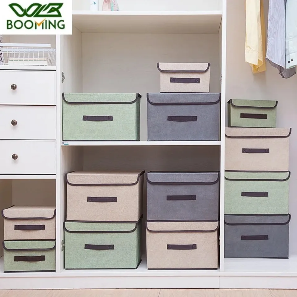 Netkané tkanina Storage Box Dormitors Dustodpustné koše Kozmetika Kozmetika s viečkami skladacie veľké odevy z oblečenia spodná bielizeň